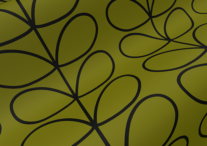 Orla Kiely Linear Stem, Olive & Black - Roller Blind - Image 4